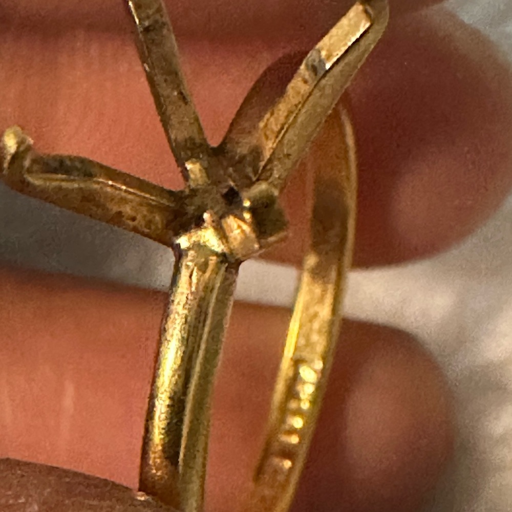 14k GP espo TYPO Vintage Gold Ring with missing stone - Picture 12 of 16